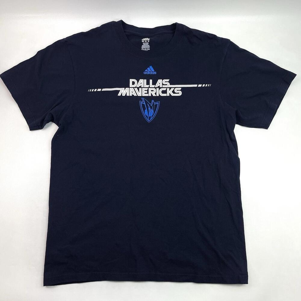 Dallas Mavericks Basketball Athletic Fit Dark Blue T-Shirt Mens